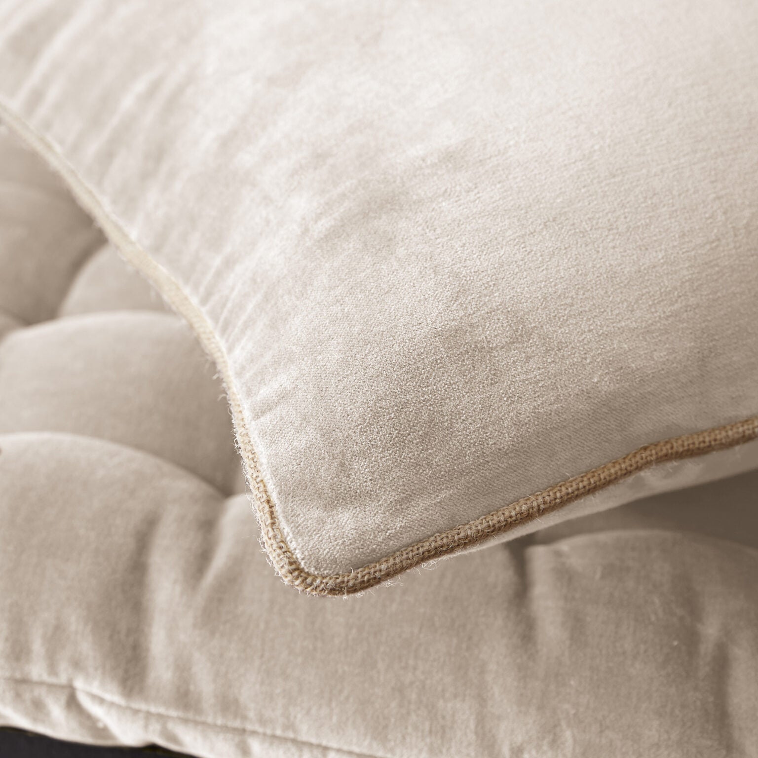 Coussin en velours de coton