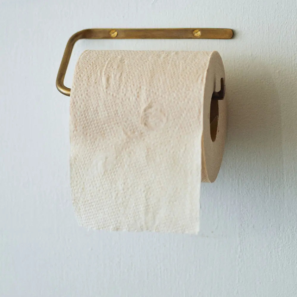 Brass toilet paper holder