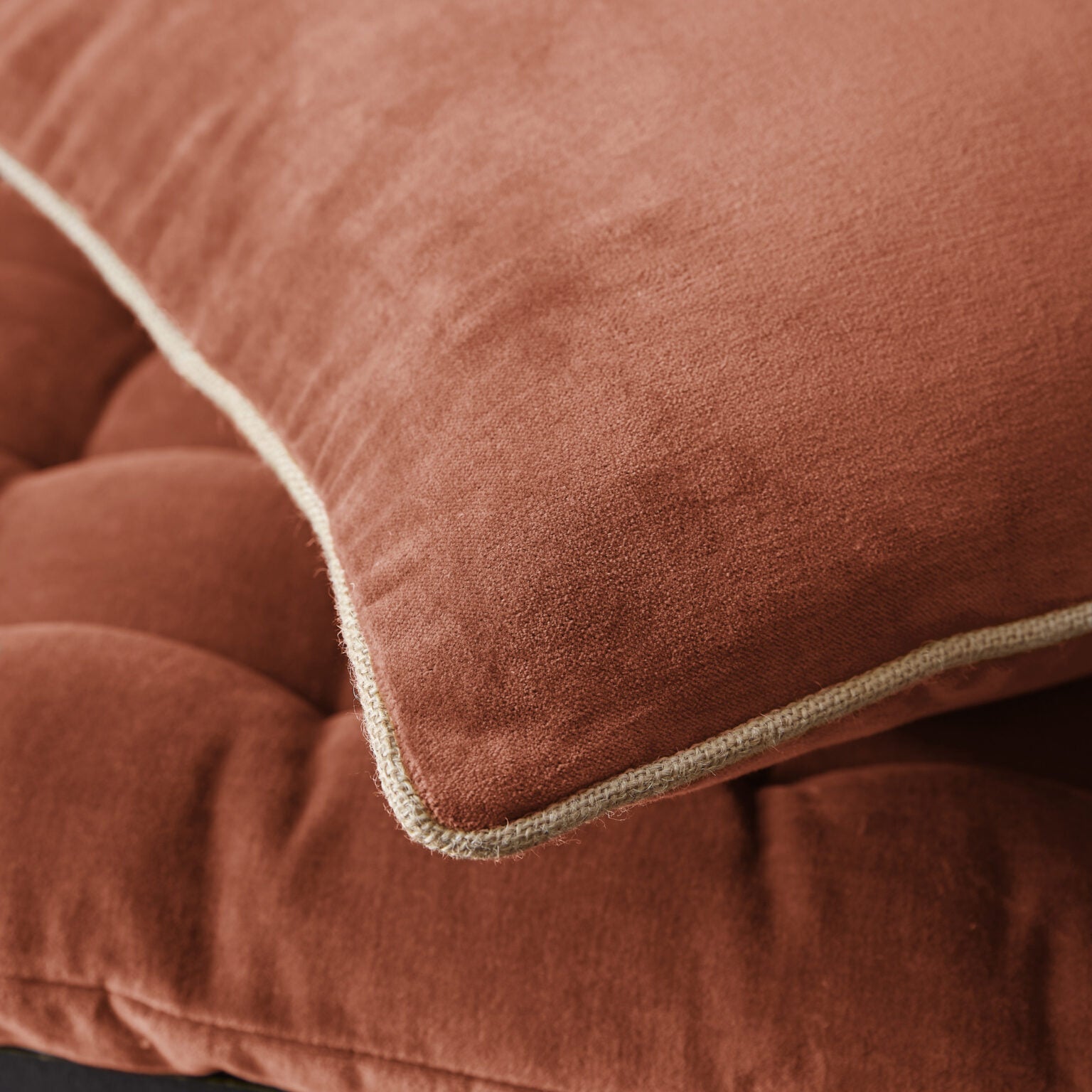 Coussin en velours de coton