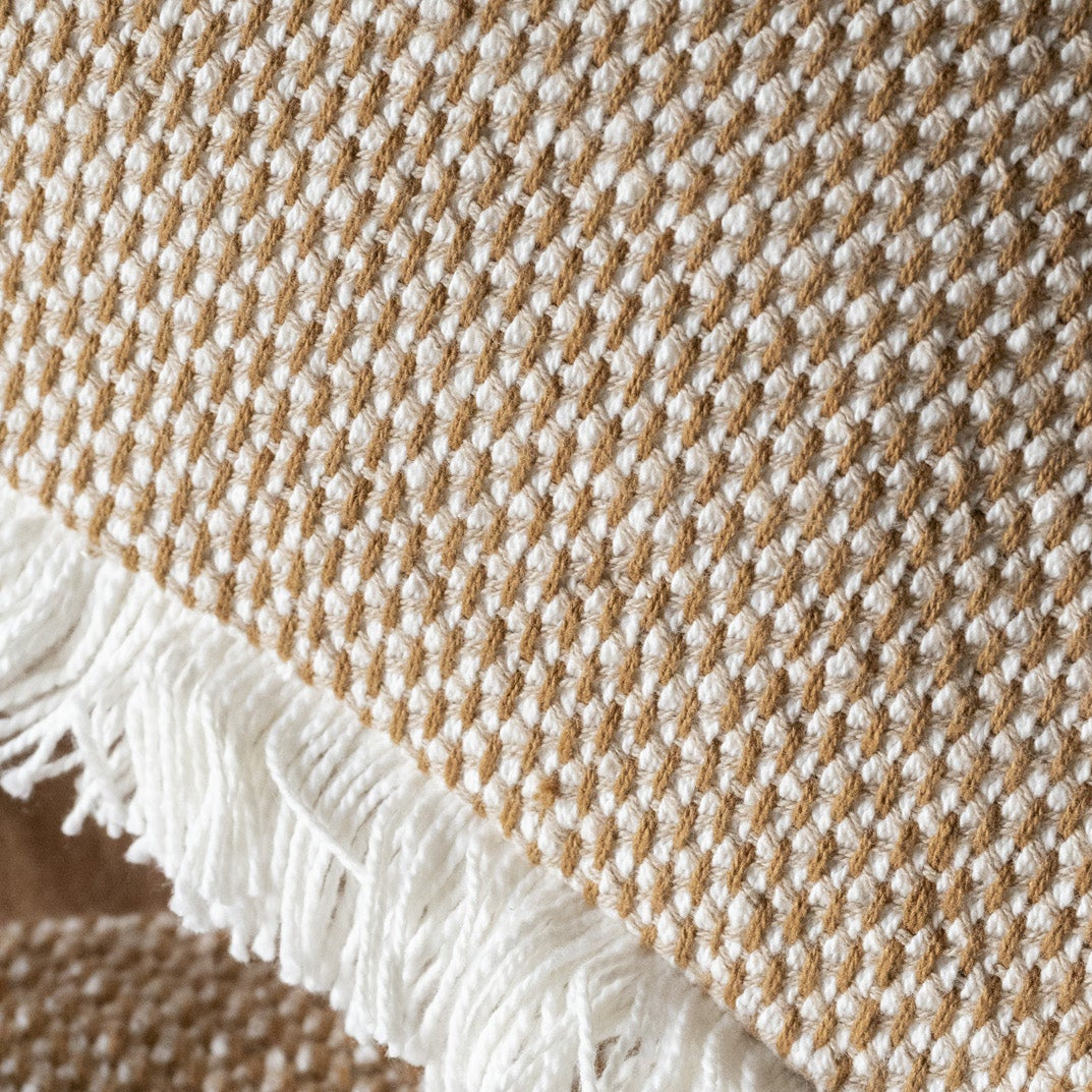 Bout de lit en coton texturé