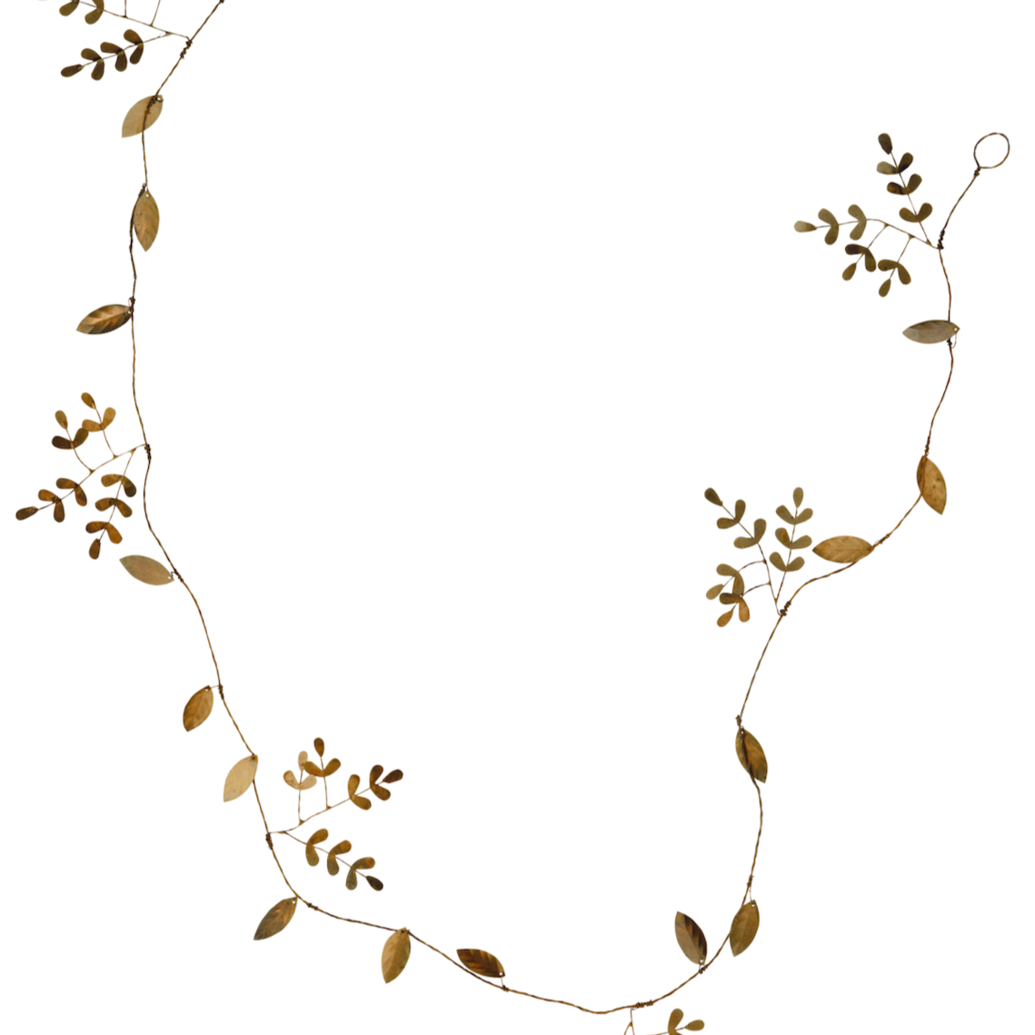 Guirlande de petites feuilles dorées