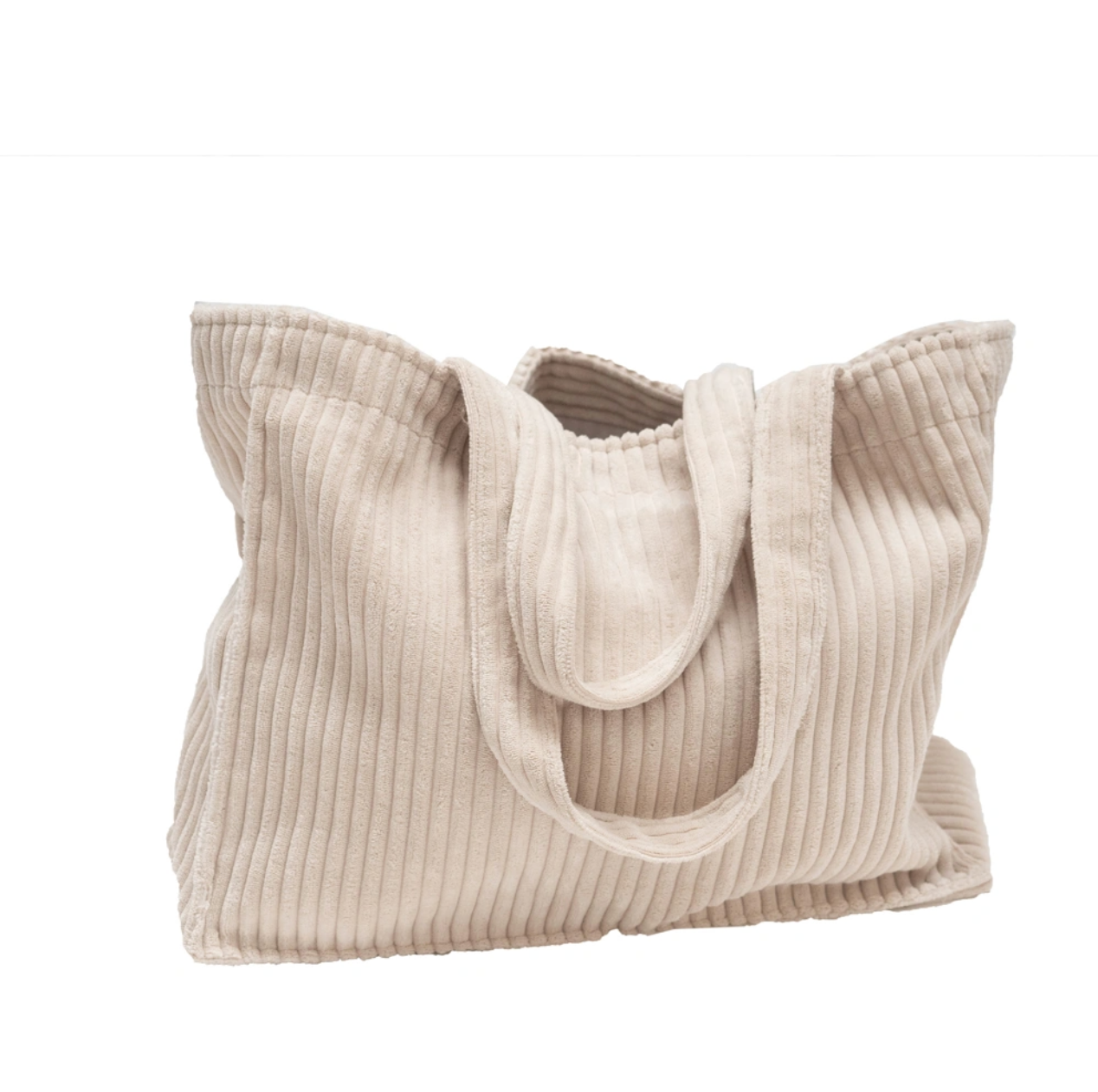 Sac cabas en velours côtelé