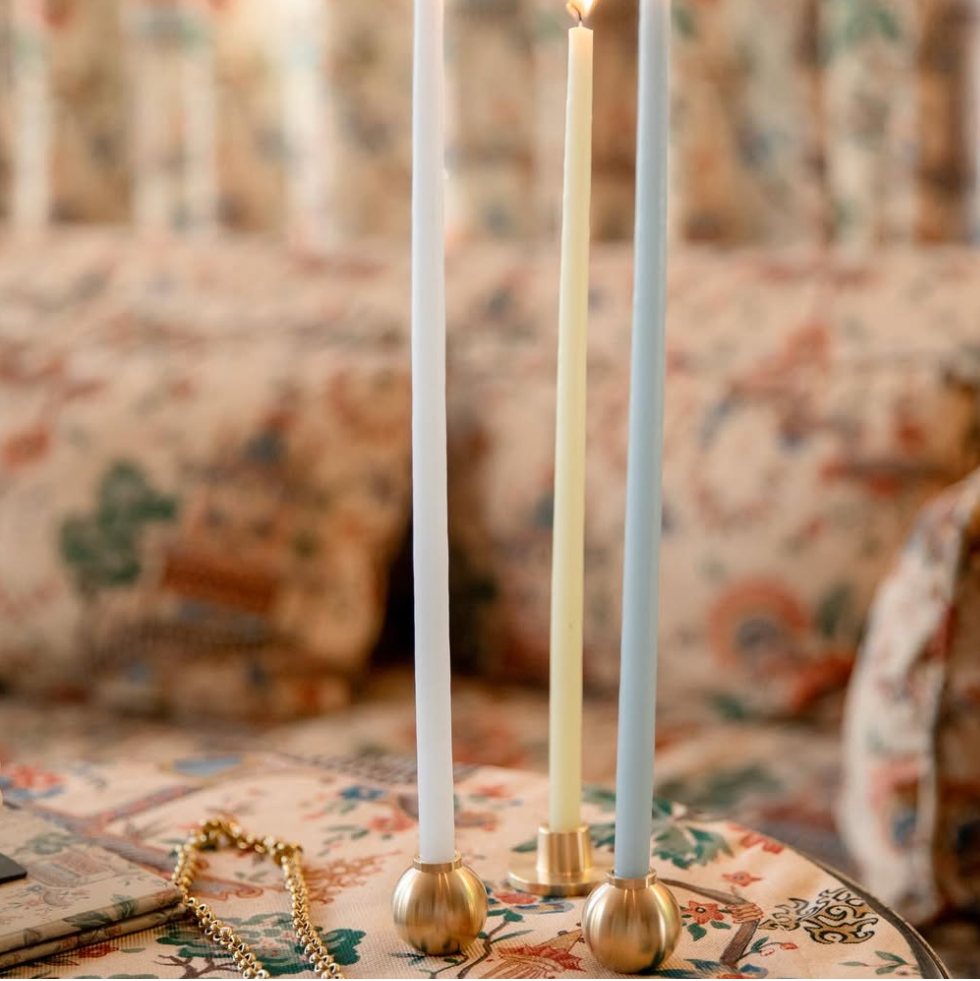 Coffret bougies fines et bougeoirs gemmes