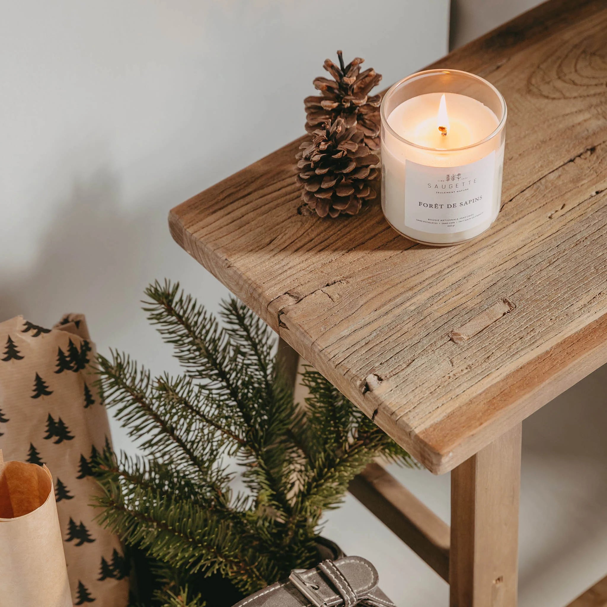 Bougie soirée d'hiver