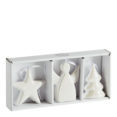 Set de 3 décorations de Noël en céramique