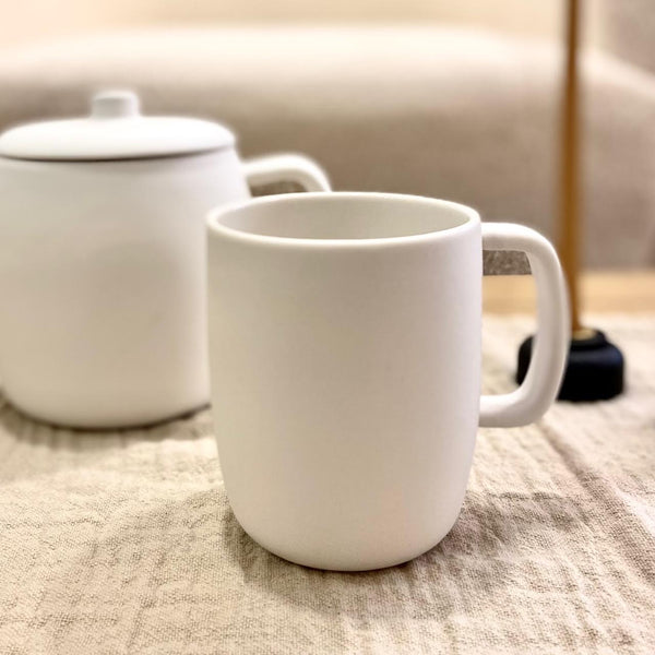 White porcelain mug