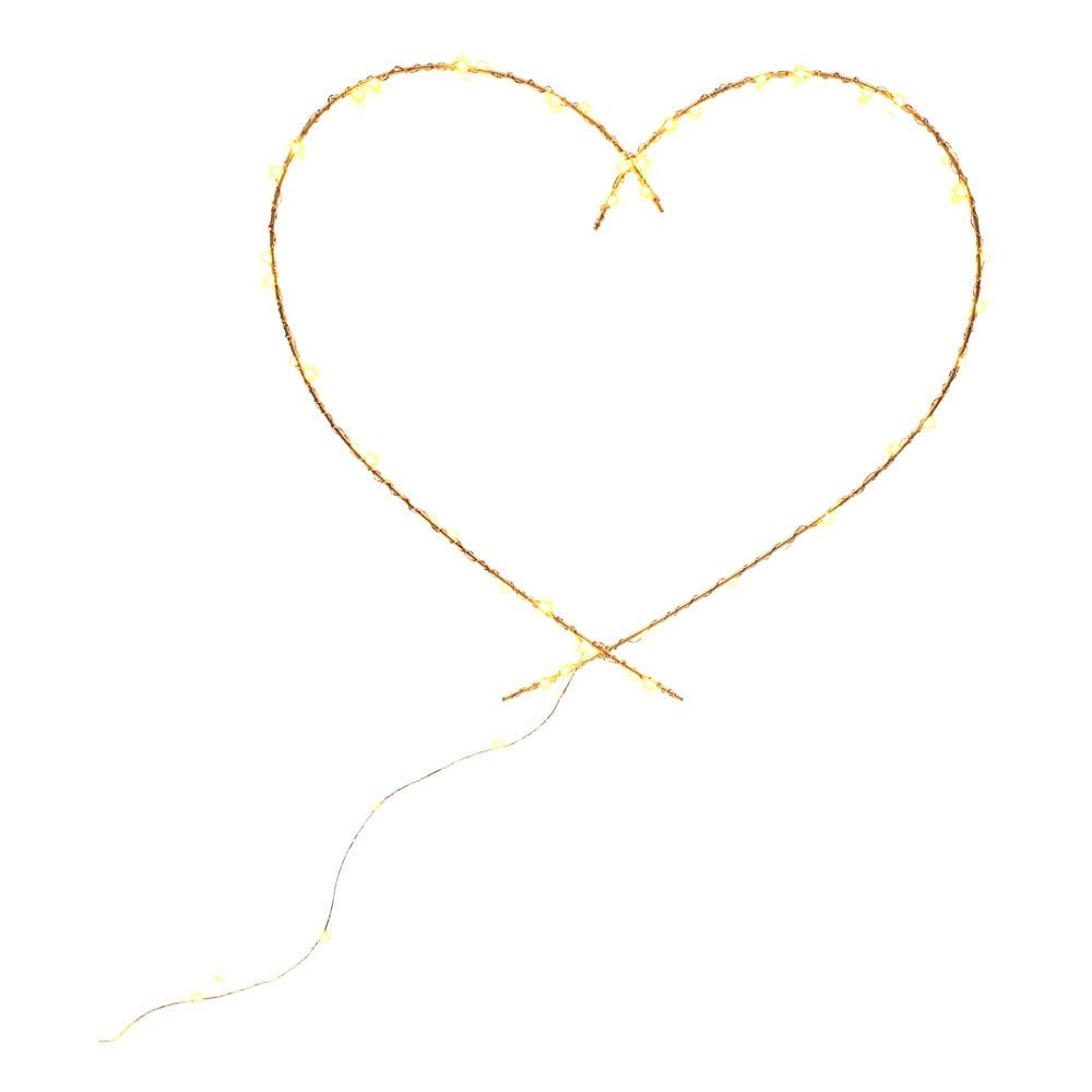 Cœur lumineux : coeur lumineux led blanc ou doré à suspendre