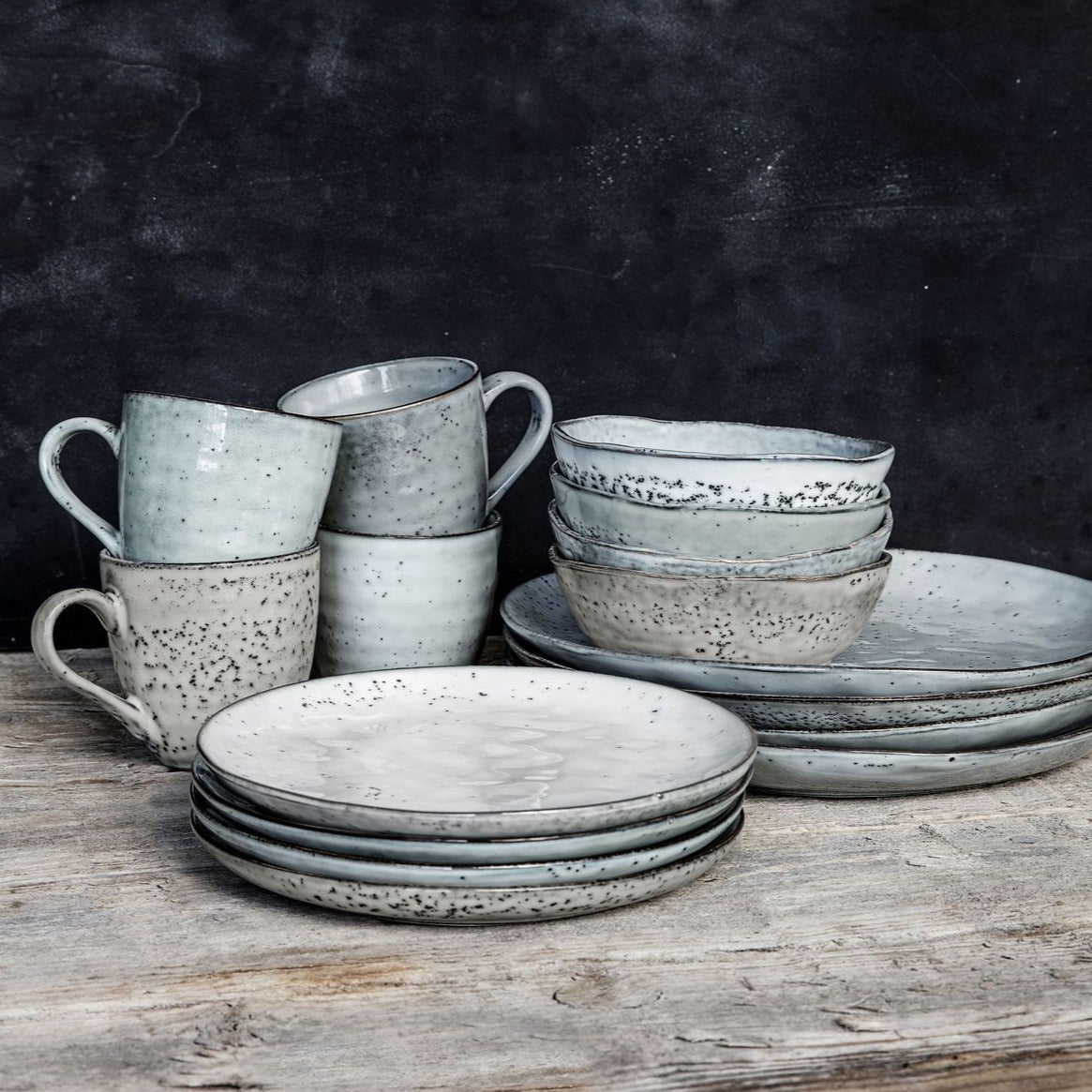 Grey/blue ceramic mug