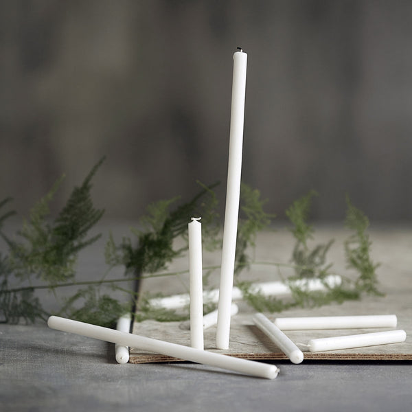 White candles set of 6