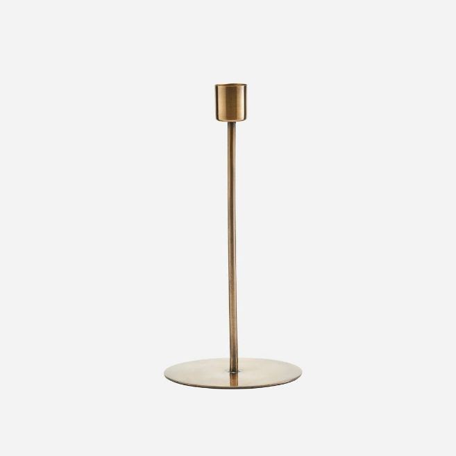 Candlestick in brushed brass