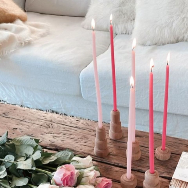 Box of matches and fine candles "La vie en rose"