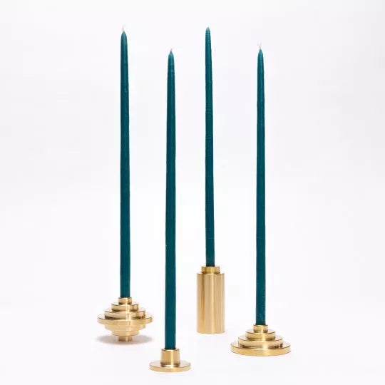 "Follies" brass candlestick
