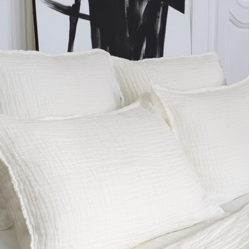 Embossed linen cushion cover
